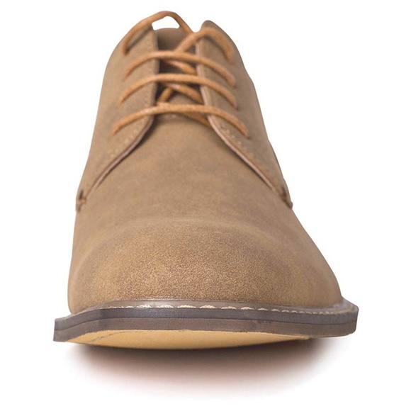 Men's Suede Oxford Dress Shoes Lace Up - Picture 3 of 6